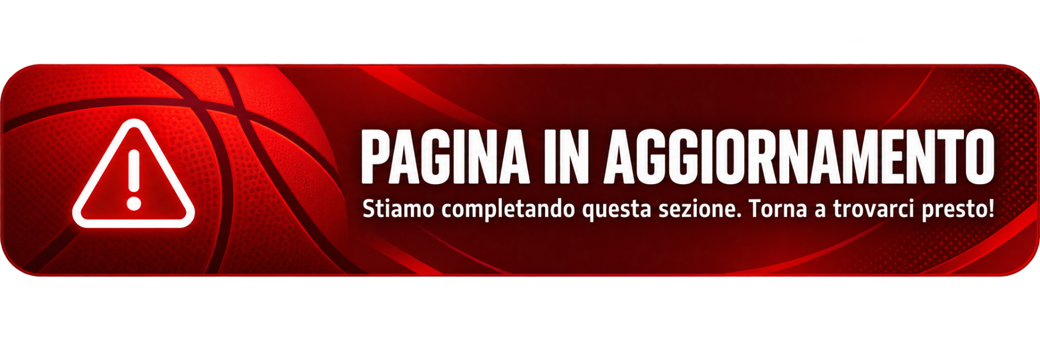 Pagina in aggiornamento